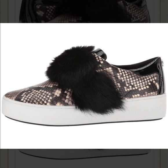 MICHAEL Kors MAVEN SNEAKERS EMBOSSED LEATHER FUR - Picture 3 of 6